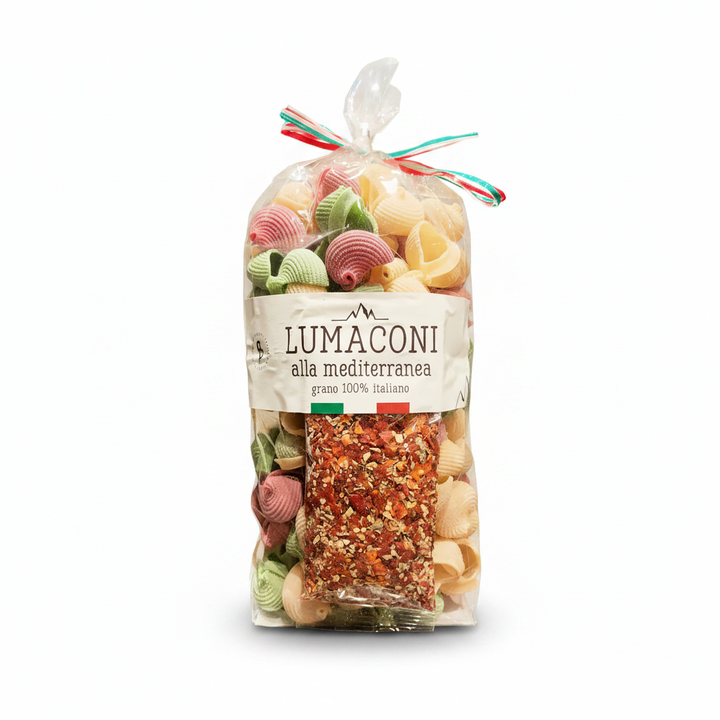 Lumaconi alla Mediterranea - Sfondo Bianco 1:1